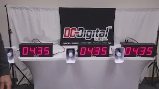 Factory Production Digital LED Countdown Timer System w/ Audible Horns DC-40T-DN-W Mins-Secs