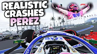 REALISTIC F1 CRASHES SERGIO PEREZ 2014-2021