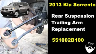 2013 Kia Sorrento rear suspension trailing arm replacement 551002B100