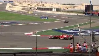 Bahrain F1 GP 2013 - Lap 5 from Turn 1