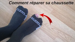 Comment réparer sa chaussette trouée