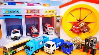 Emergency Station -  Police Car, Ambulance, Fire Engine &Garbage Truck  Toy Vehicles for Kids