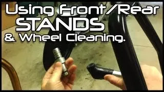 Ninja 300: Using a Front/Rear Stand & Wheel-Cleaning!