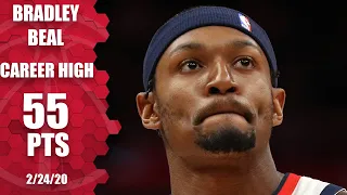 Bradley Beal drops career-high 55 points one night after scoring 53 | 2019-20 NBA Highlights