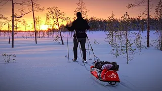 Five Day Ski Trek in a Northern Mire Wilderness (Finnish w/ English subtitles)