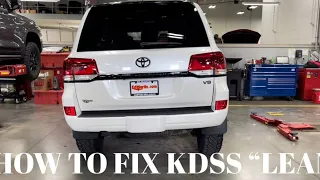 How to fix KDSS lean on a 200-series Land Cruiser