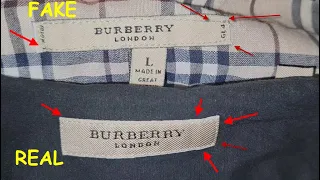 Real vs Fake Burberry London shirt. How to spot fake Burberry shirts and polo
