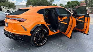 Lamborghini Urus Pearl Capsule Arancio Borealis Walkaround Review + Exhaust Sound Revs