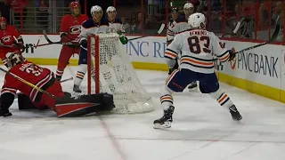 Oilers' Benning scores ridiculous goal off Darling's back