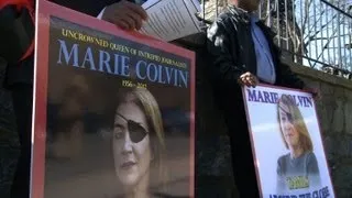 Dernier hommage à la journaliste Marie Colvin près de New York