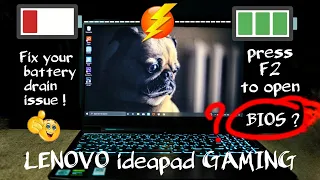 LENOVO IDEAPAD GAMING 3- tips to fixing battery drain issue with the help of lenovo E-SUPPORT 😎👍🏻