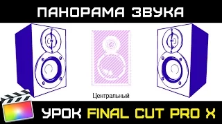 КАК СДЕЛАТЬ ПЕРЕТЕКАНИЕ ЗВУКА в КОЛОНКАХ или ПАНОРАМИРОВАНИЕ ЗВУКА в FINAL CUT PRO X