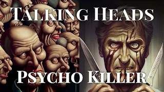 Talking Heads - Psycho Killer but the lyrics are AI generated images