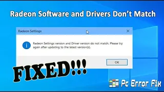 Radeon Software and Driver Versions do not Match [100% Fixed]