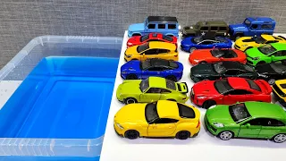 Diecast Cars Sliding Into The Blue Water * - MyModelCarCollection