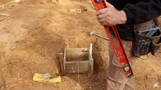 S1 EP10 | WOODWORK | TIMBER FRAME BASICS | PREPARING CONCRETE FOOTERS FOR THE TIMBER FRAME CABIN