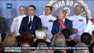 Bolsonaro participa de posse de comandante da Marinha