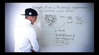 Grade 10 Math (Ontario, MPM2D) - Find Factored Expression for Shaded Area of Diagram