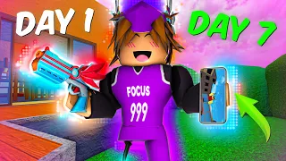 I Switched to MOBILE for a WEEK in MM2.. 😂 (Murder Mystery 2) *Funny Moments*