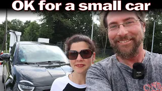 Fiat 500e - 130 km/h full range test with my wife Cindy