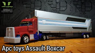 Review Transformers Apc toys Assault Boxcar para Optimus Prime First edition Javitron Show.z store