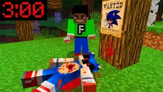 Minecraft PE : I FOUND SCARY SONIC IN MY WORLD at 3:00AM