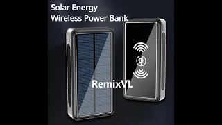 магазин RemixVL: Видео обзор беспроводной Power bank солнечная батарея Solar charger 3.7v 30000mah