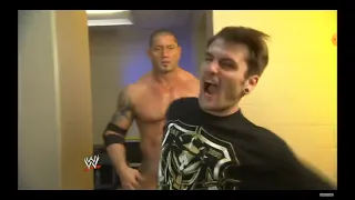 Batista Fan sneaks backstage