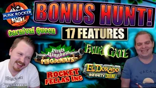 €5000 Bonus Hunt #19, Results from 17 slot features