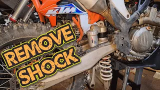 How to remove KTM SX linkage rear shock fast