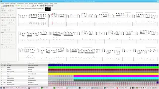 Frank Zappa / Watermelon in Easter Hay played on Fedora 30 with Guitarix and TuxGuitar