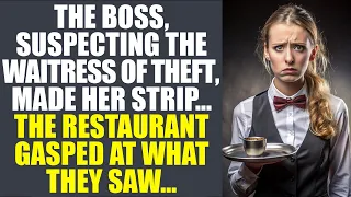 The Boss, Suspecting The Waitress Of Theft, Made Her Strip. The Restaurant Gasped At What They Saw.