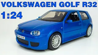 VW Golf R32 в масштабе 1:24 / ОБЗОР / Maisto / 4K