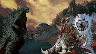 Godzilla vs Red Death Bewilderbeast Deathgripper and Screaming Death