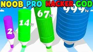 Crayon Rush 3D in NOOB vs PRO vs HACKER vs GOD