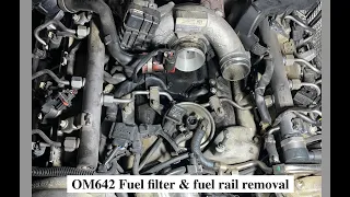 OM642 (oil cooler leak fix 3) Fuel filter & fuel rail removal