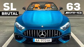 2023 MERCEDES AMG SL 63 NEW NIGHT Drive BRUTAL V8 Sound Exhaust PURE Experience POV Acceleration