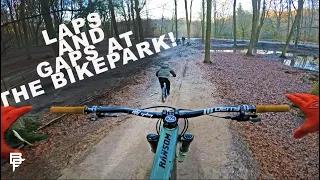 LAPS AND GAPS AT THE BIKEPARK AND FITTING NEW CARBON WHEELS TO MY ENDURO BIKE!!!!