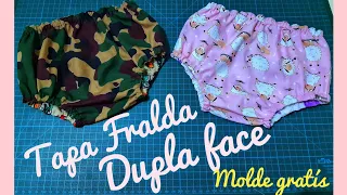 como fazer tapa fraldas Dupla face P/ iniciantes!Moldes Gratis!