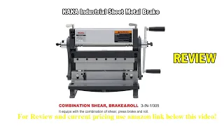 Review KAKA Industrial Sheet Metal Brake, High Efficiency, 20 Gauges Shear Brake Roll Combination,