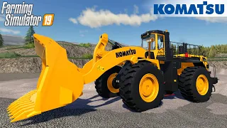 Farming Simulator 19 - KOMATSU WA900 Huge Mining Loader Working In A Stone Quarry