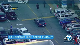 POLICE CHASE: High-speed chase leads LAPD through streets of San Fernando Valley | ABC7