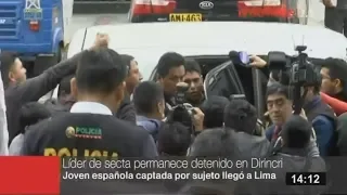 Líder de secta permanece detenido en Dirincri: joven española captada por sujeto llega a Lima