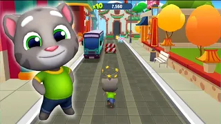 Talking Tom Gold Run - Tom Fighting Raccoon Boss in China - Full Screen - iPad Games