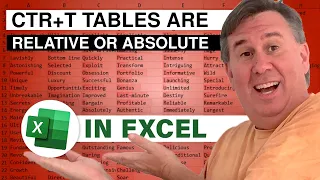 Excel - Cntl+T Table Relative or Absolute?: Episode 1635