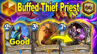 New Buffed Thief Control Priest Ultra Epic Game Vs Mage At Showdown in the Badlands | Hearthstone