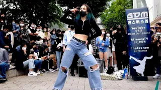 SUNDAY. GDM DANCE BUSKING. GUEST: BLACK MIST, ALINA. AMAZING DYNAMIC ATTRACTIVE BUSKING. HONGDAE.