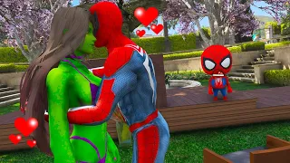 HOMEM ARANHA SE CASOU COM A MULHER HULK NO GTA 5 !!! 💍