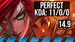 KATARINA vs TALIYAH (MID) | 11/0/0, 9 solo kills, 69% winrate, Legendary | EUW Master | 14.9