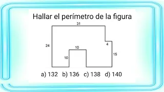 1 EJERCICIO RESUELTO DE PERIMETROS DE POLIGONO IRREGULAR  - GEOMETRIA - NIVEL SECUNDARIA